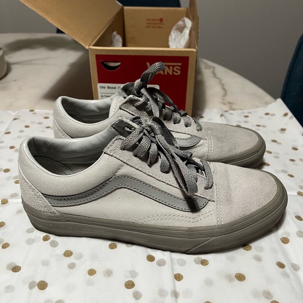 Vans Gray Old Skool Sneakers Suede Canvas
